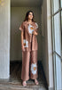 Brown Linen 3 Piece Coord Set